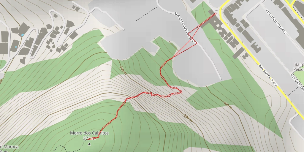 Map of the trail for Morro dos Cabritos