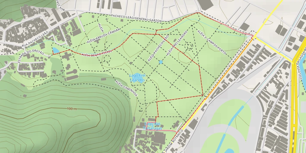 Map of the trail for Jardim Botântico - Rua Jardim Botânico - Rio de Janeiro