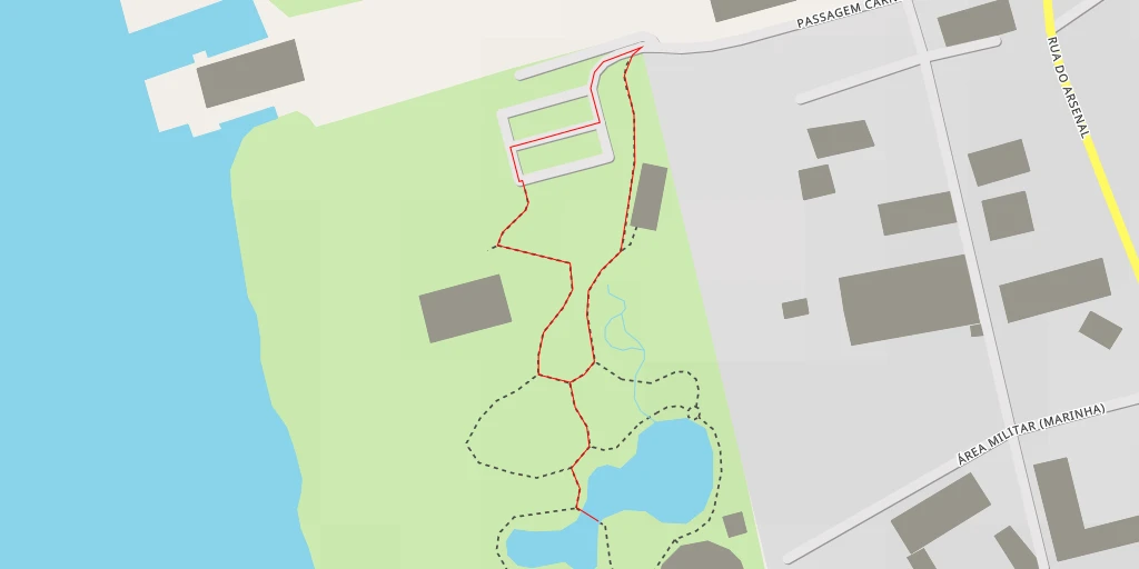 Map of the trail for Mangal das Garças - Passagem Carneiro da Rocha - Belém