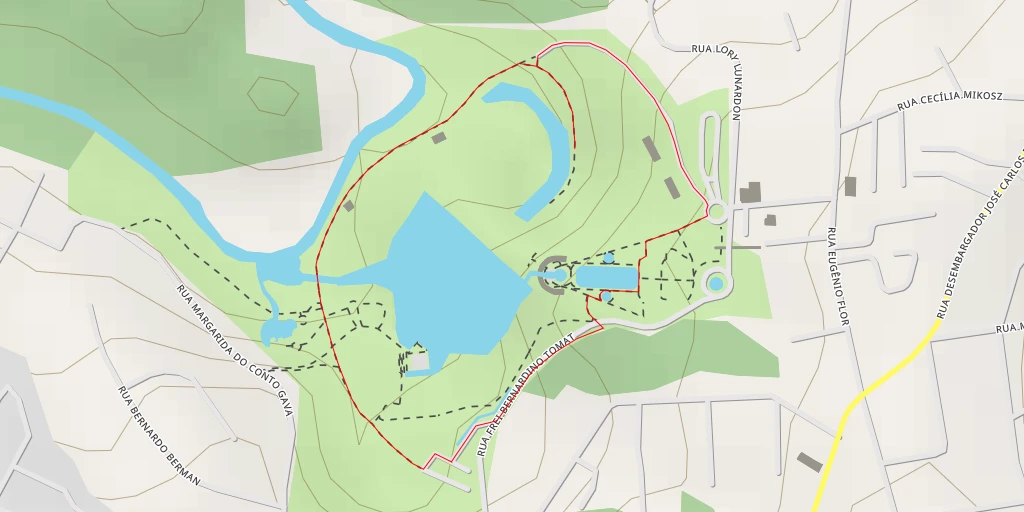 Map of the trail for Rua Lory Lunardon - Curitiba