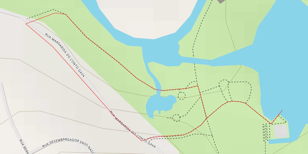 Map of the trail for Rua Frei Bernardino Tomat - Curitiba