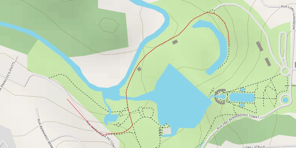 Map of the trail for Rua Lory Lunardon - Curitiba