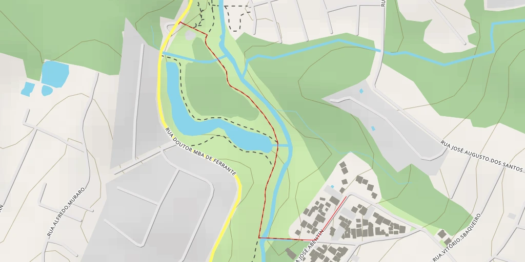 Map of the trail for Rua José Abentin - Curitiba