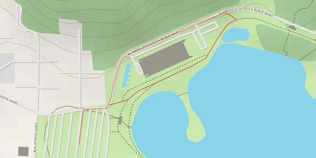 Map of the trail for Alameda Ecológica Burle Marx - Curitiba