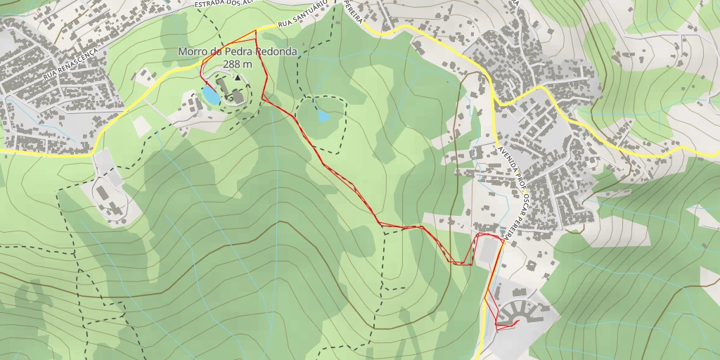 Map of the trail for Rua Santuário - Porto Alegre