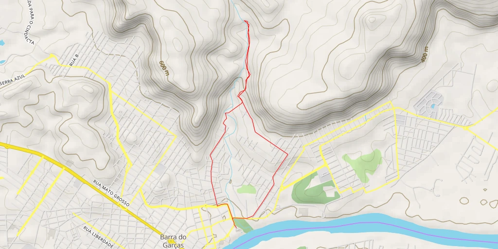 Map of the trail for Estrada Mirante do Cristo - Barra do Garças