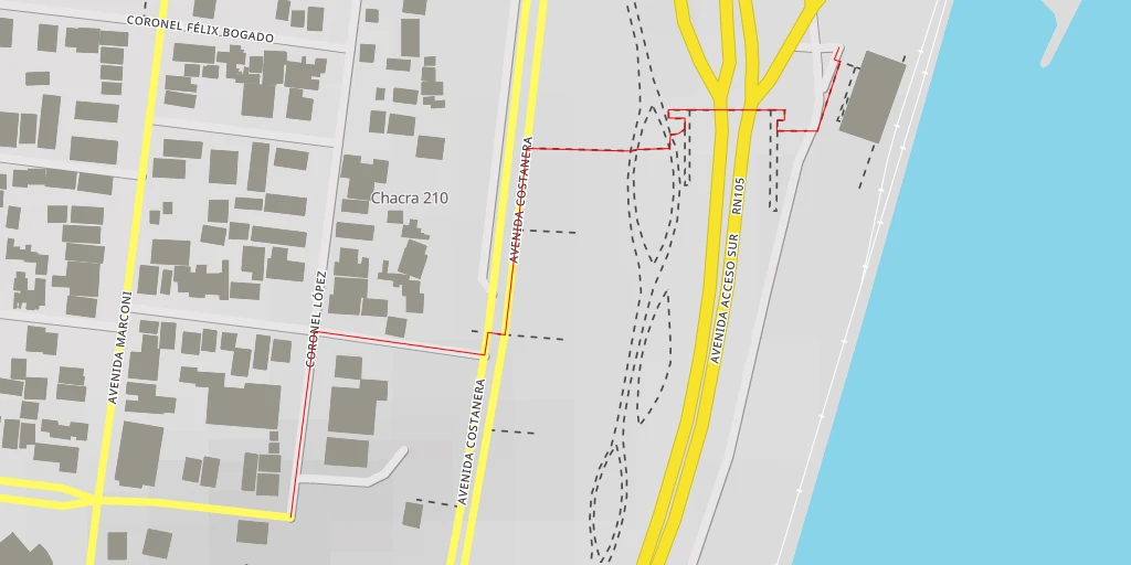 Map of the trail for Avenida Mariano Moreno - Municipio de Posadas