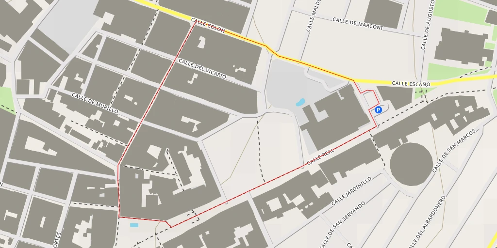 Carte de l'itinéraire :  La Pajareta - Plaza de la Iglesia