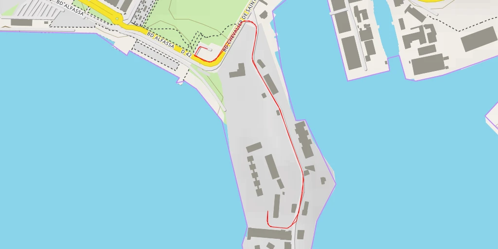 Map of the trail for AI - Fort Saint-Louis - Fort-de-France