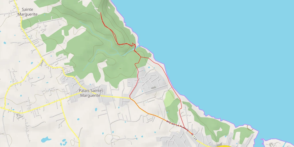 Map of the trail for Sentier du Littoral