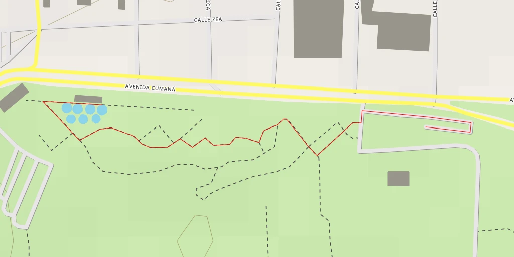 Map of the trail for Avenida Cumaná - Avenida Cumaná - Ciudad Bolívar