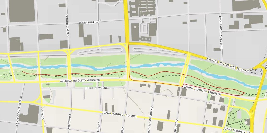 Map of the trail for Puente Lavalle - Avenida 19 de Abril - Municipio de San Salvador de Jujuy