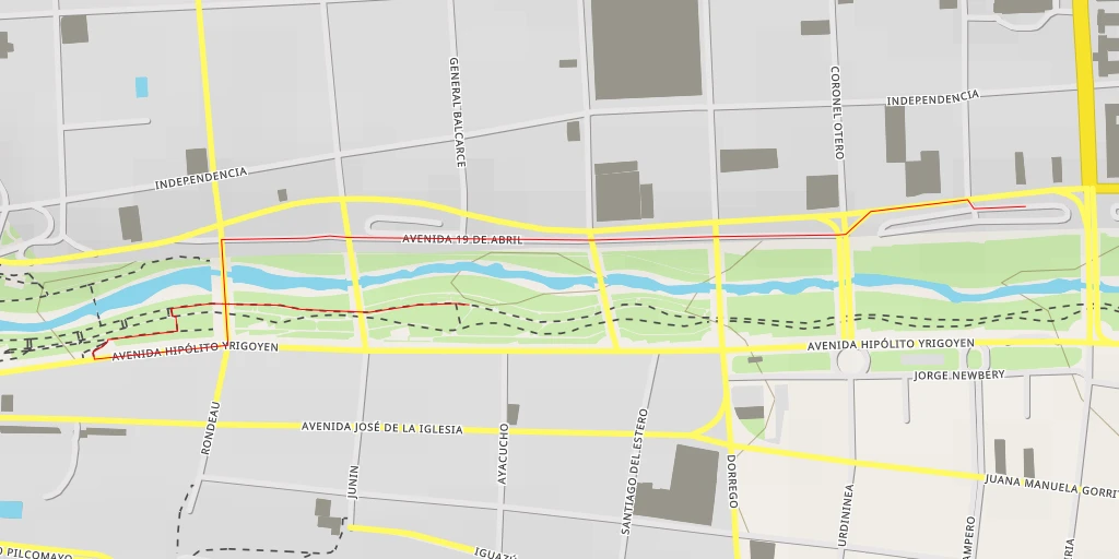 Map of the trail for Avenida 19 de Abril - Avenida 19 de Abril - Municipio de San Salvador de Jujuy