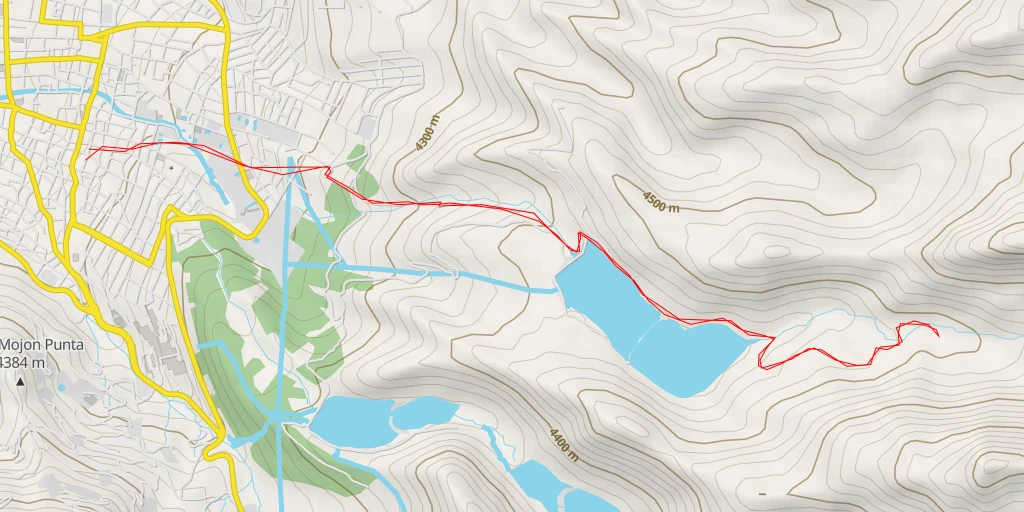 Map of the trail for Mirador Kari Kari