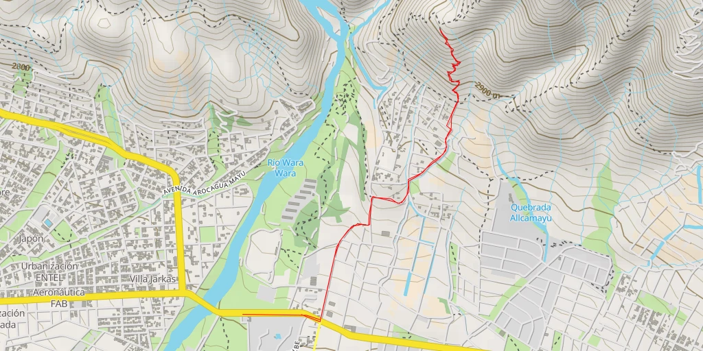 Map of the trail for Cerro Rodeo