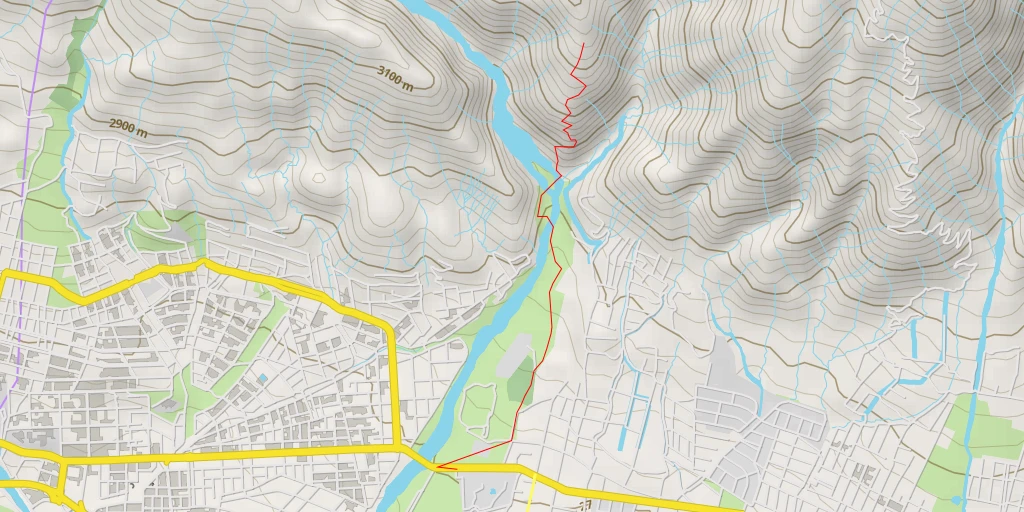 Map of the trail for Cerro Linkho