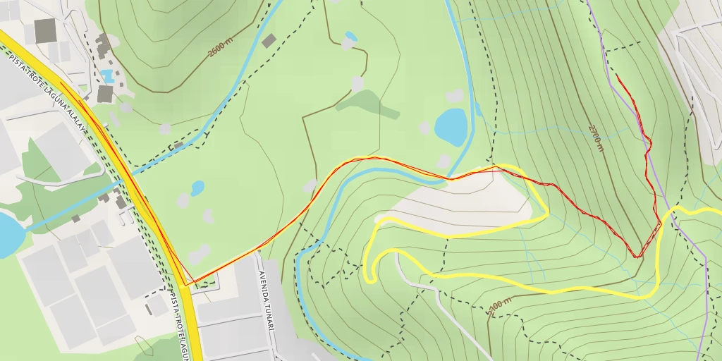 Map of the trail for Senda Cristo de la Concordia-El Abra - Senda Cristo de la Concordia-El Abra - Cochabamba