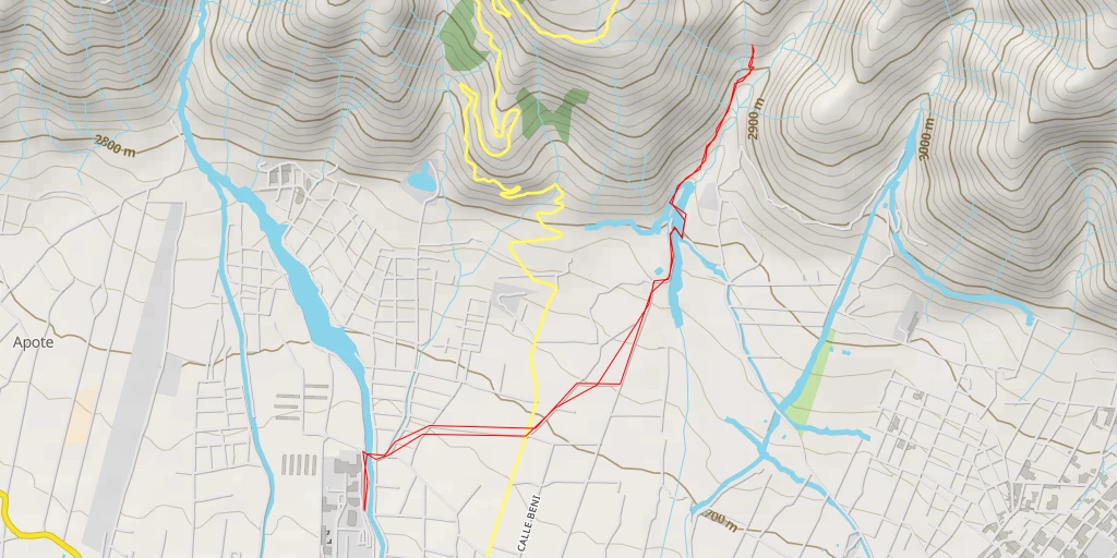 Map of the trail for Cascada Molinos