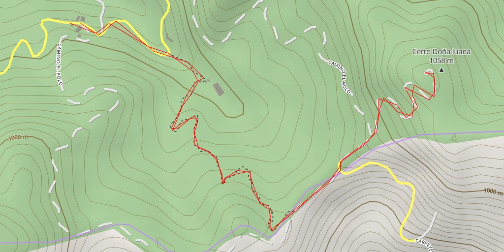 Carte de l'itinéraire :  Torre de Toro Negro