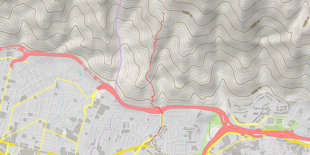 Map of the trail for Mirador El Edén