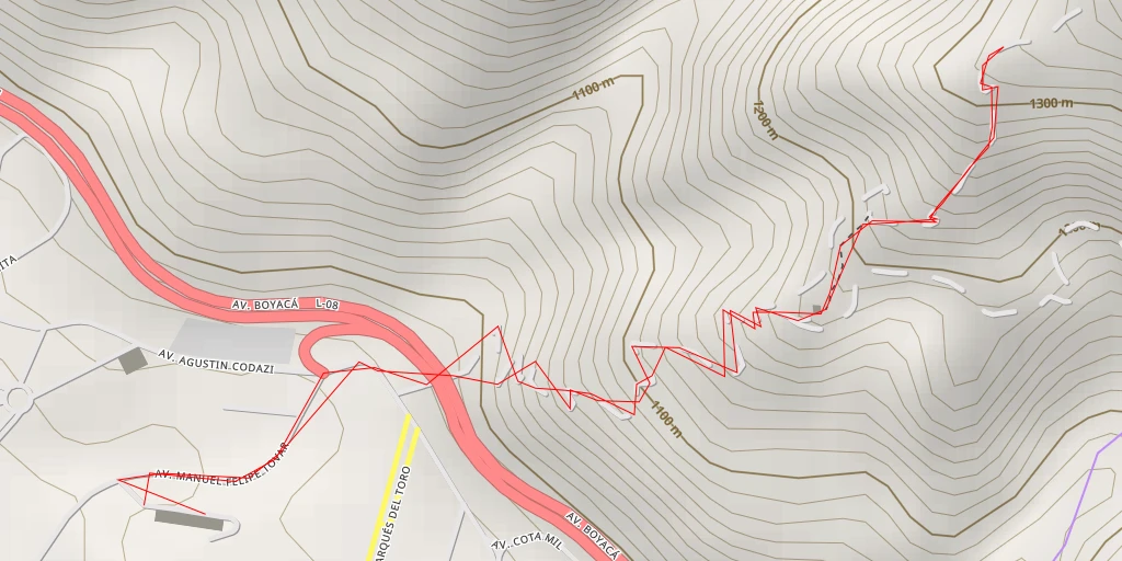 Map of the trail for Loma del Muerto