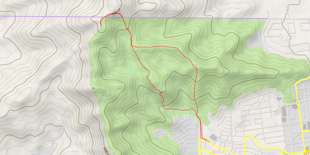 Map of the trail for Topo La Paz