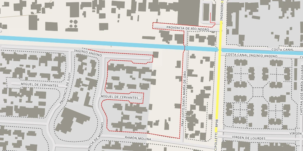 Map of the trail for Inginio Andino