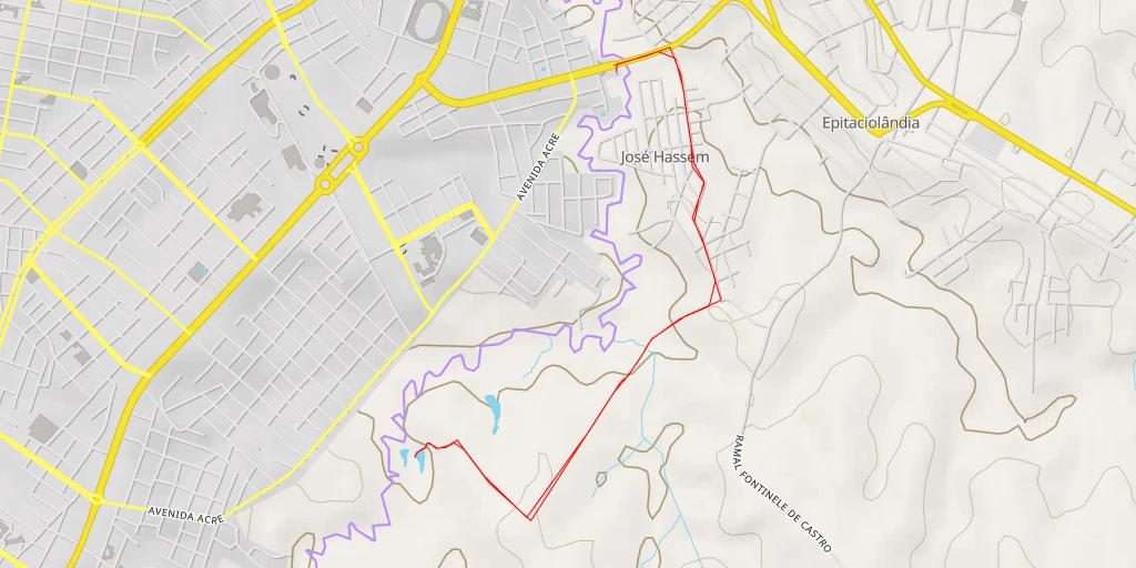 Map of the trail for Cobija