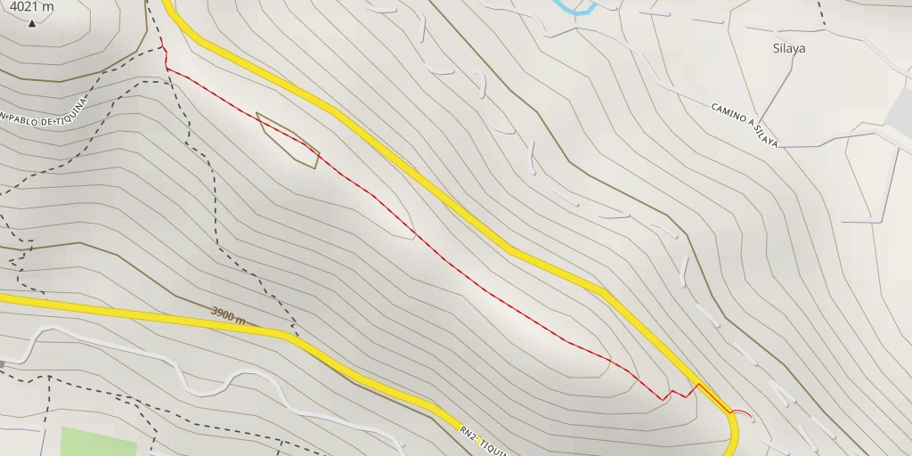 Map of the trail for Camino a San Pablo de Tiquina