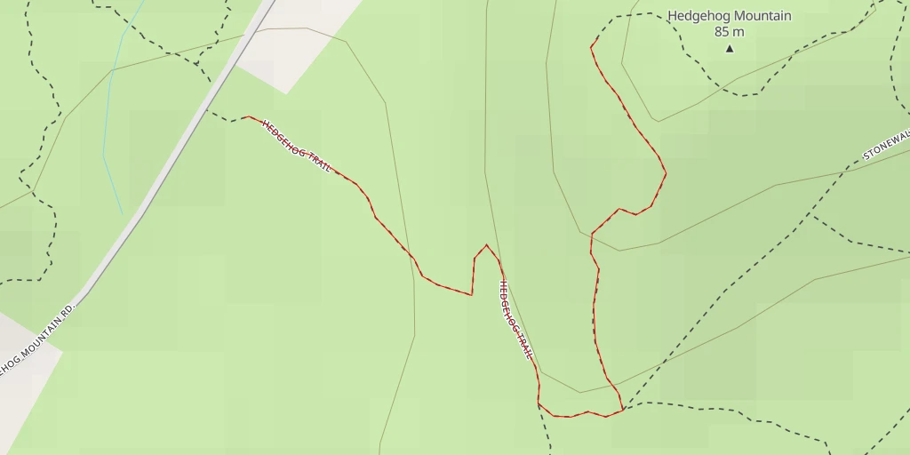 Map of the trail for Hedgehog Mountain