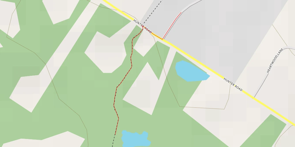 Map of the trail for Hunter Road