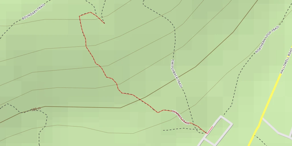 Map of the trail for AI - Bradbury Mountain