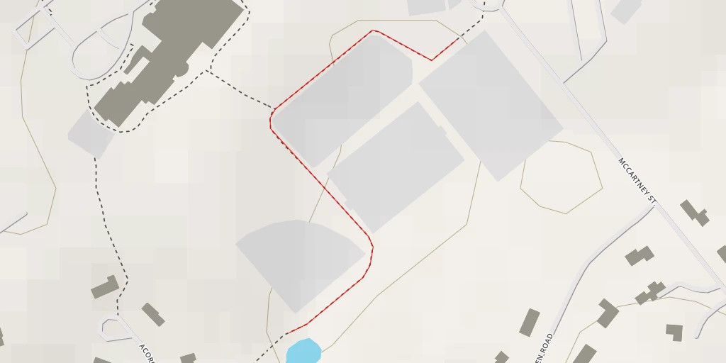 Map of the trail for Frank H. Harrison Middle School - McCartney Street