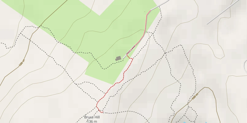 Map of the trail for Bruce Hill Summit