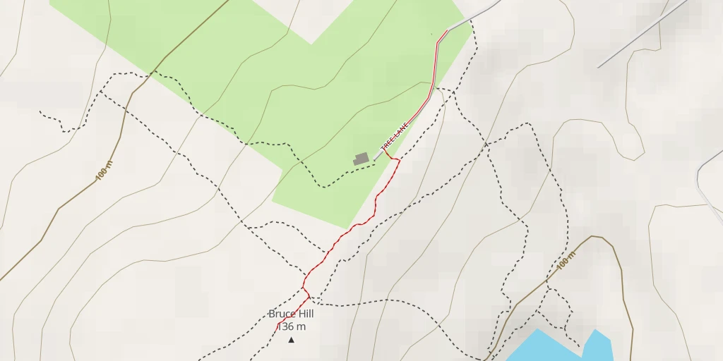 Map of the trail for Bruce Hill