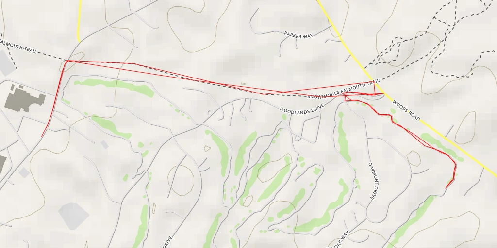 Map of the trail for Spruce Lane