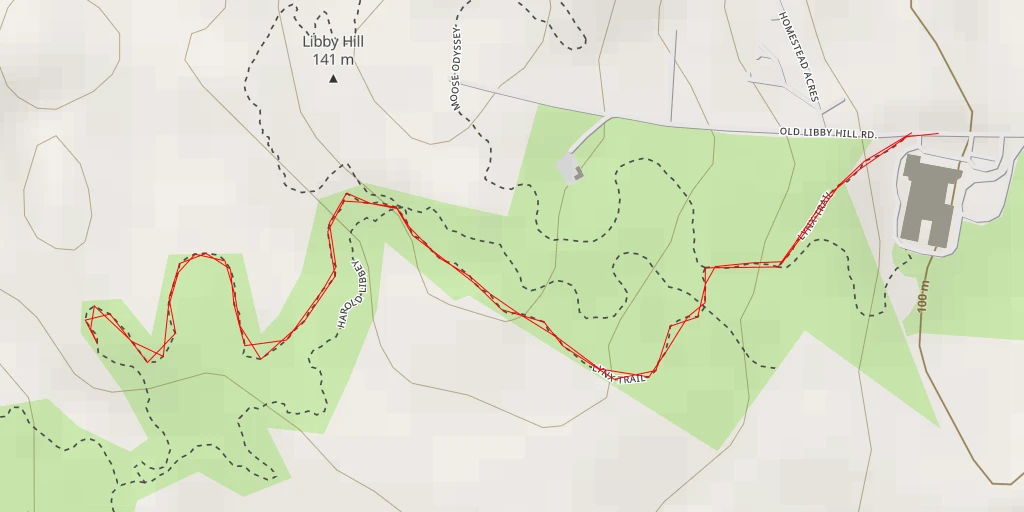 Map of the trail for AI - Libbey Hill Trails