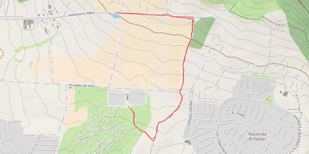 Carte de l'itinéraire :  Avenida El Peral - Avenida El Peral