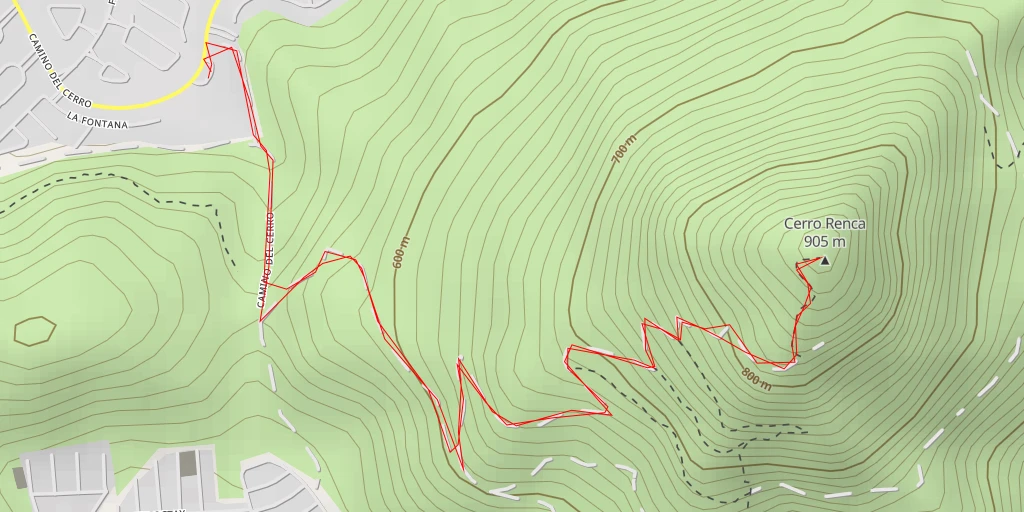 Carte de l'itinéraire :  Cerro Renca