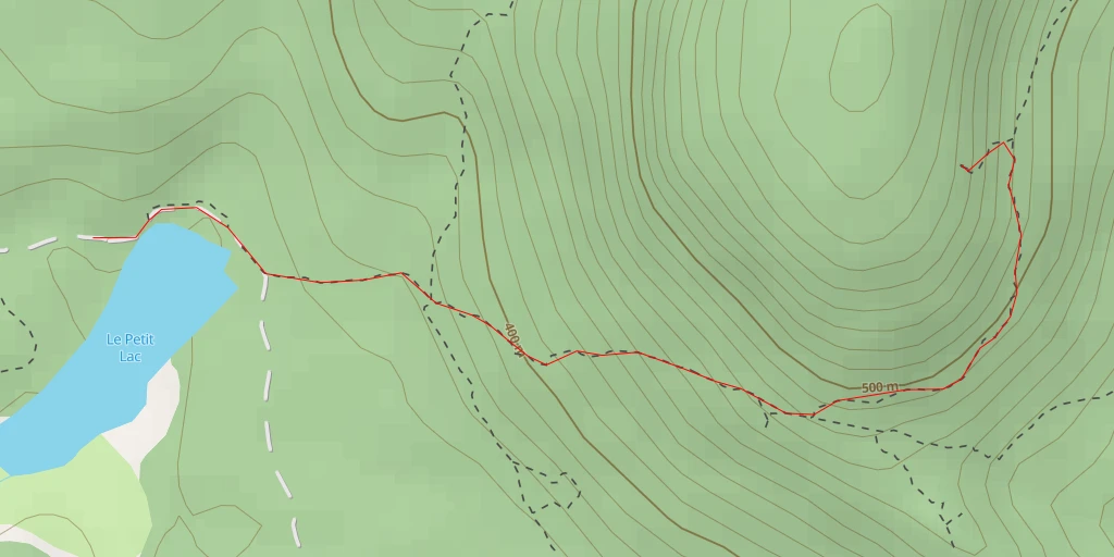 Carte de l'itinéraire :  Sentier des Caps - Sault-au-Cochon