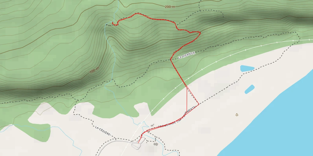 Map of the trail for Les Chutes