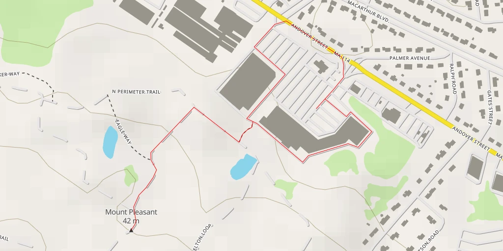 Map of the trail for Mount Pleasant