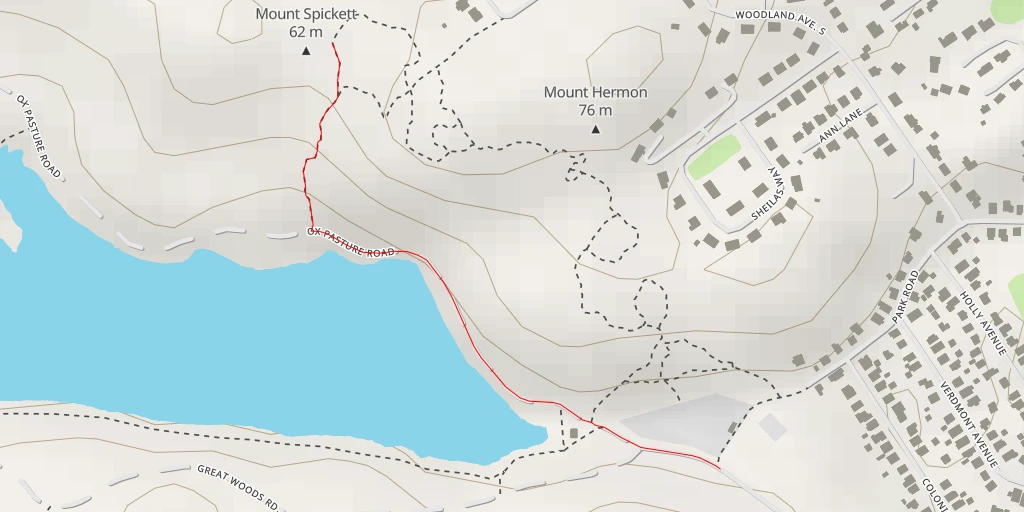 Map of the trail for Mount Spickett