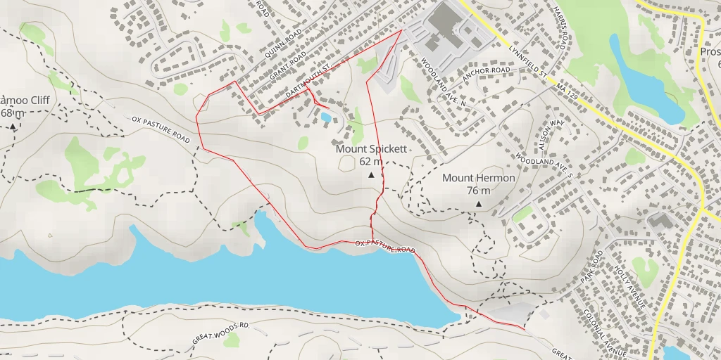 Map of the trail for Joel Circle - Lynn