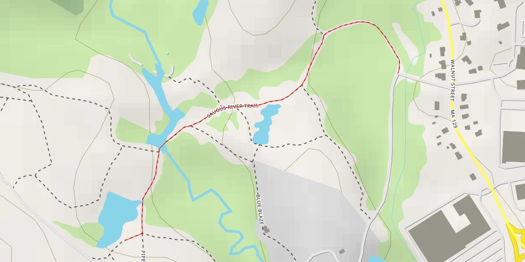 Map of the trail for Breakheart Reservation - Hemlock Road