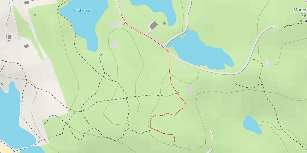 Map of the trail for Penney Road - Melrose