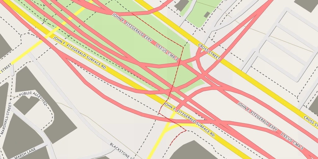 Map of the trail for AI - North End Parks