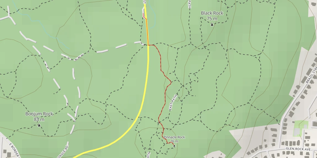 Map of the trail for AI - Pinnacle Rock