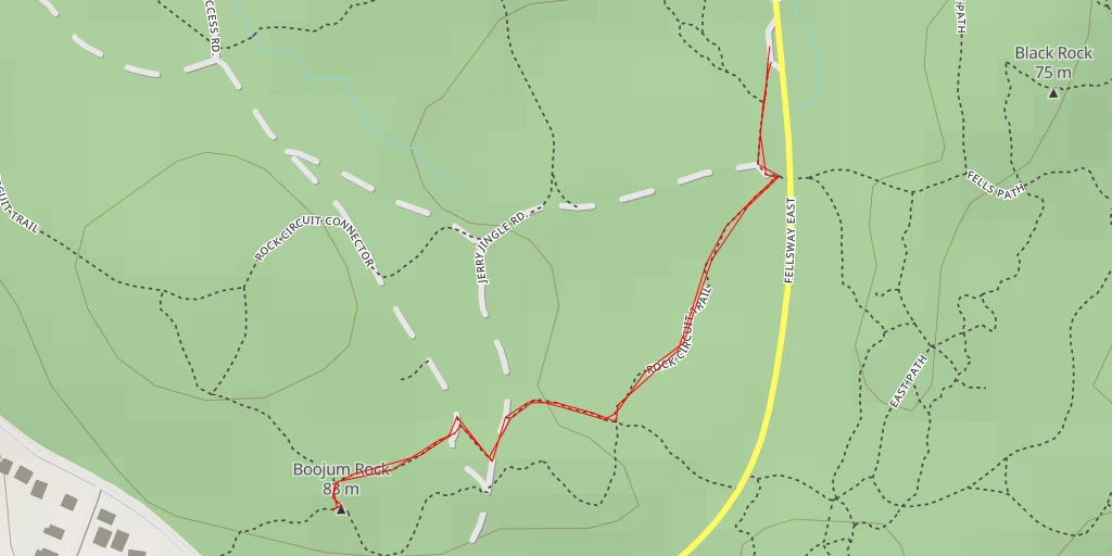 Map of the trail for AI - Boojum Rock