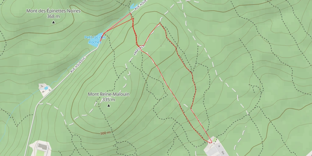 Map of the trail for Petit lac des Roches